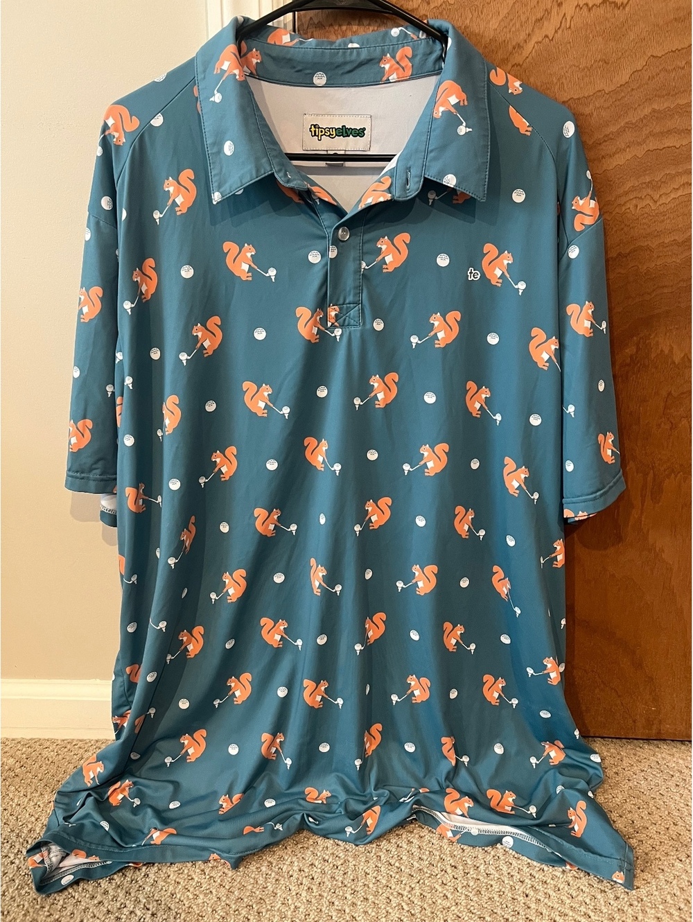 Tipsy Elves Squirrel Golf Polo